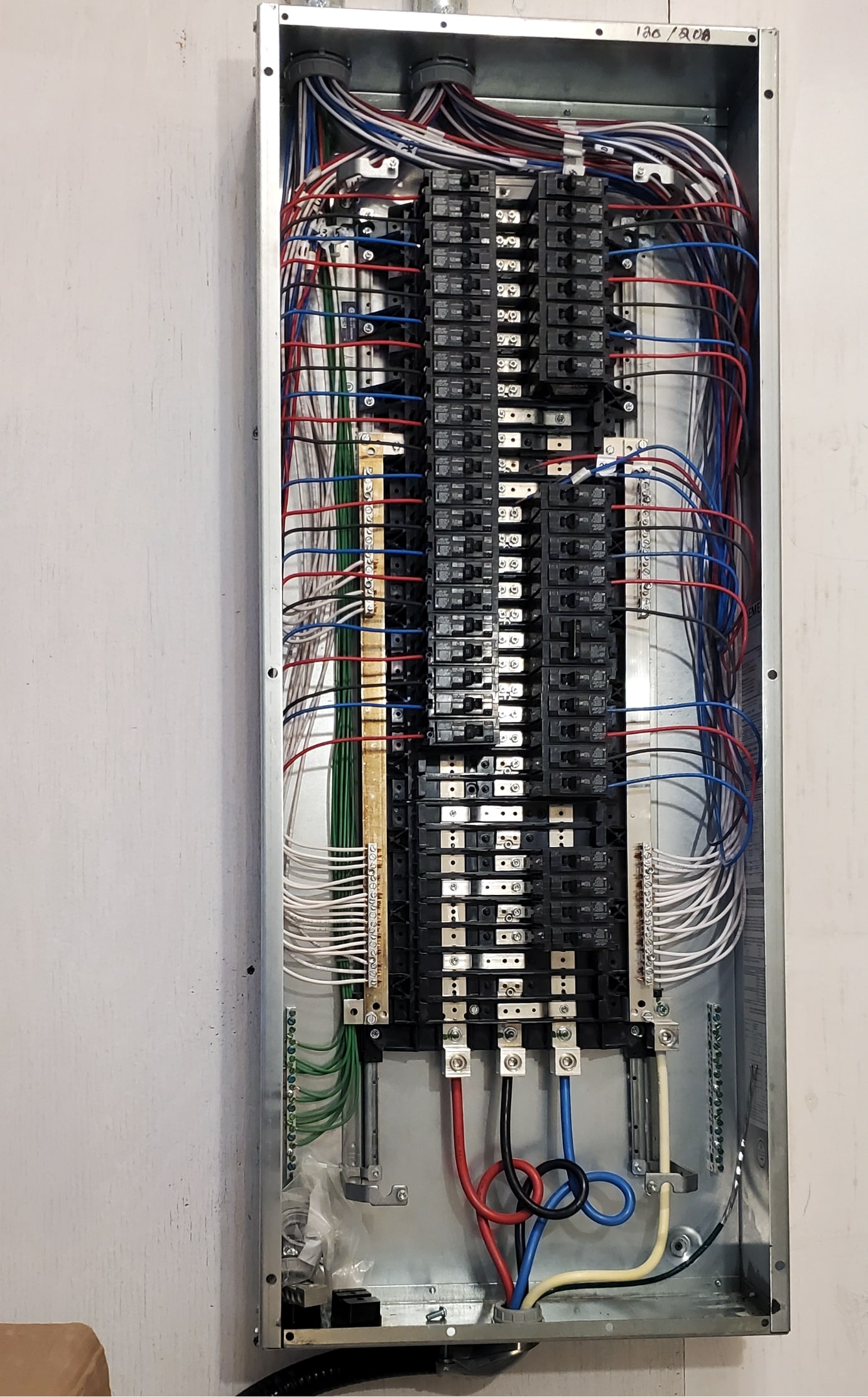 Cleanly wired electrical panel